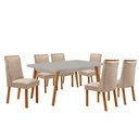 Ver imagem 2 de Mesa de Jantar Copper 180cm Tampo MDF Vidro com 6 Cadeiras Yasmin