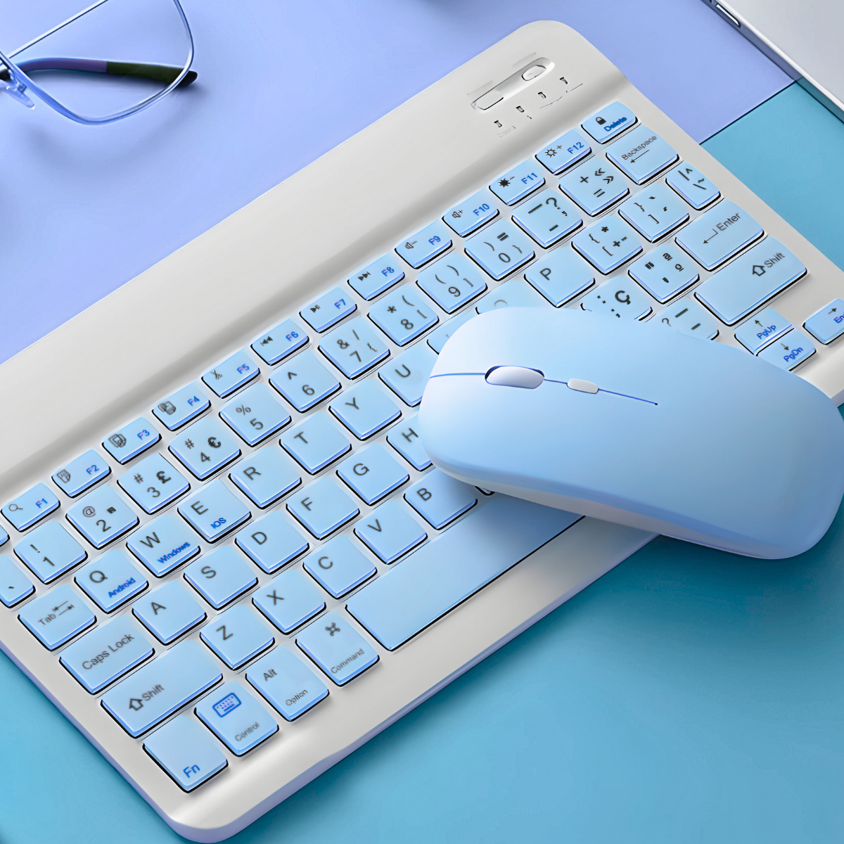 Teclado sem Fio Bluetooth Recarregável com Mouse