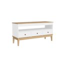 Ver imagem 1 de Balcão Aparador Colonial com 3 Gavetas 120x41x60cm Mel Branco Mb 1016 Movelbento