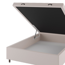 Ver imagem 2 de Base Box Bau Casal Cairo (43x138x188cm) Turkey Creme - Casa Giulia