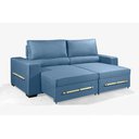 Ver imagem 3 de Sofá Retrátil e Reclinável 2.10m Estilo Estofados - Chayene com Softgel D33 Linho"azul"