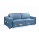 Ver imagem 4 de Sofá Retrátil e Reclinável 2.10m Estilo Estofados - Chayene com Softgel D33 Linho"azul"