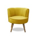 Ver imagem 4 de Kit 2 Poltronas para Sala Decorativa Bela Suede Amarelo Rover & Beato