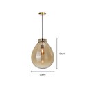 Ver imagem 4 de Lustre Pendente Skylight Tommy 3039 P E27 Bivolt Bronze/conhaque Sky-3039p