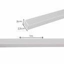 Ver imagem 2 de Perfil Linear de Sobrepor em Alumínio Branco 1m C/ Trava Fix St2996