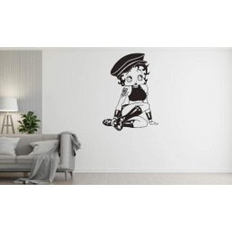 Adesivo de Parede Betty Boop:64 X 90 Cm - 1
