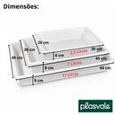 Ver imagem 6 de Kit 3 Bandeja Retangular Multiuso Plasvale 17,7,2 Lts Branca