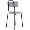 Ver mais imagens de Kit 04 Cadeiras Decorativas Estofada Para Sala De Jantar Barcelona L02 Bouclê Cinza - Lyam Decor