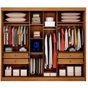 Ver imagem 2 de Guarda Roupa Casal Lôgan 3 Portas com Espelho 4 Gavetas Cinamomo - Novo Horizonte