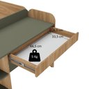 Ver imagem 6 de Cama de Solteiro Funcional Infantil com Escrivaninha e Cama Auxiliar 100% MDF Premium Helena Marrom/Verti/Louro Freijó Grann