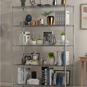 Ver imagem 3 de Estante Aço 5 Prateleiras Ajustáveis Cromada Aramada 1,81 X 90,7 X 35,5 sem Rodizio