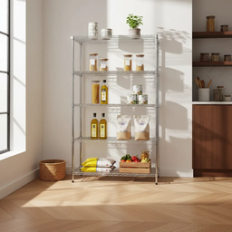 Estante Aço 5 Prateleiras Ajustáveis Cromada Aramada 1,81 X 90,7 X 35,5 sem Rodizio - 11