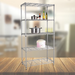 Estante Aço 5 Prateleiras Ajustáveis Cromada Aramada 1,81 X 90,7 X 35,5 sem Rodizio - 9