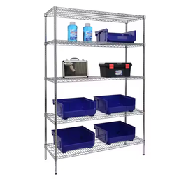 Estante Aço 5 Prateleiras Ajustáveis Cromada Aramada 1,81 X 90,7 X 35,5 sem Rodizio - 10