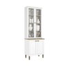 Cristaleira 4 Portas THB Classy CC320V Branco/Carvalho Mel SE - 1