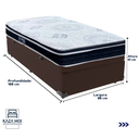 Ver imagem 3 de Cama Box Baú Marrom e Colchão Orthosono D33 com Pillow Top Solteiro Anjos