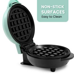Elite Gourmet Ewm013m Máquina de Waffle Elétrica Mini 5” Menta - 2