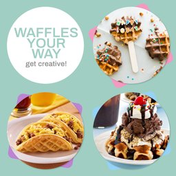 Elite Gourmet Ewm013m Máquina de Waffle Elétrica Mini 5” Menta - 6