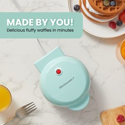 Elite Gourmet Ewm013m Máquina de Waffle Elétrica Mini 5” Menta - 4