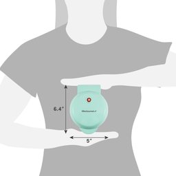 Elite Gourmet Ewm013m Máquina de Waffle Elétrica Mini 5” Menta - 7