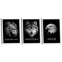 Ver imagem 4 de Quadro Decorativo Trio Foco, Disciplina e Execução Premium
