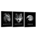 Ver imagem 3 de Quadro Decorativo Trio Foco, Disciplina e Execução Premium