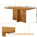 Ver imagem 2 de Mesa de Jantar Olímpia 120cm Tampo Mdf Canto Copo Naturalle