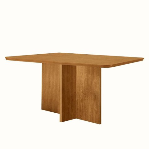 Mesa de Jantar Olímpia 120cm Tampo Mdf Canto Copo Naturalle