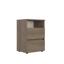 Ver mais imagens de Mesa de Cabeceira 2 Gavetas 48x68cm Condessa Yescasa Marrom/Rustic