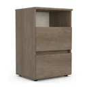 Ver imagem 2 de Mesa de Cabeceira 2 Gavetas 48x68cm Condessa Yescasa Marrom/Rustic