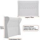 Ver imagem 3 de Cabeceira para Cama Box Queen 178cm Bono Courino Off White - Sallar Home
