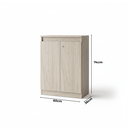 Ver imagem 3 de Armário para Escritório com Chave e 2 Portas Studio Legno Crema Bege