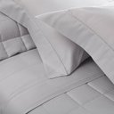 Ver imagem 4 de Kit Colcha King Size Damask Stripes 100% Algodão Cetim 300 Fios Cinza 3 Peças Buddemeyer