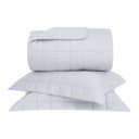 Ver imagem 1 de Kit Colcha King Size Damask Stripes 100% Algodão Cetim 300 Fios Cinza 3 Peças Buddemeyer
