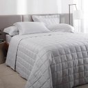 Ver imagem 2 de Kit Colcha King Size Damask Stripes 100% Algodão Cetim 300 Fios Cinza 3 Peças Buddemeyer