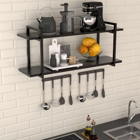 Nicho Industrial Decorativo para Cozinha 80cm Pp F.gnd