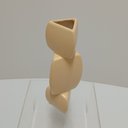 Ver imagem 4 de Vaso Decorativo Enfeite Planta Geométrico Cerâmica 21x7x7cm Rosa Claro