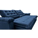 Ver imagem 4 de Sofá Retrátil e Reclinável 3,15m Cama inBox Big Fresh com SoftGel D40 Velupluma Azul
