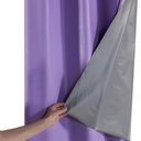 Ver imagem 3 de Cortina Blackout Voil 2,00m X 1,40m Pvc Blecaute Voal Sala Quarto Janela Bloqueia Claridade Lilás