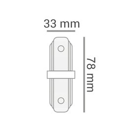 Conector Emenda Eletrificado Reta para Trilho Branca - 4