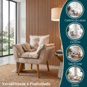 Ver imagem 6 de Kit 2 Poltronas Decorativas Reforçadas para Sala Alice para Recepção Manicure Escritório Suede