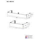 Ver imagem 3 de Kit Rodapés para Balcão de Cozinha 190cm Veneza com Pés Multimóveis MP2143 Branco