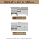 Ver imagem 2 de Kit Rodapés para Balcão de Cozinha 190cm Veneza com Pés Multimóveis MP2143 Branco