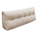 Ver imagem 1 de Almofada Cabeceira Mel Cama Casal 140cm Encosto Suede:Bege/Suede