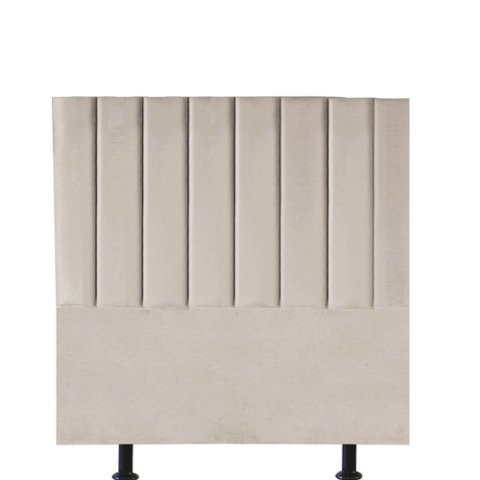 Cabeceira Estofada Carla 100cm Solteiro Para Cama Box Quarto Corino Bege - Gat Magazine