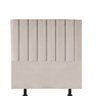 Cabeceira Estofada Carla 100cm Solteiro Para Cama Box Quarto Corino Bege - Gat Magazine - 1