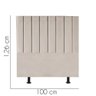 Cabeceira Estofada Carla 100cm Solteiro Para Cama Box Quarto Corino Bege - Gat Magazine - 2