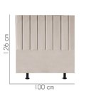 Ver imagem 2 de Cabeceira Estofada Carla 100cm Solteiro Para Cama Box Quarto Corino Bege - Gat Magazine