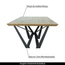 Ver imagem 3 de Mesa de Jantar Base de Ferro Shaman 238cm Castanho Oregon - Gran Belo