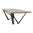 Ver imagem 1 de Mesa de Jantar Base de Ferro Shaman 238cm Castanho Oregon - Gran Belo
